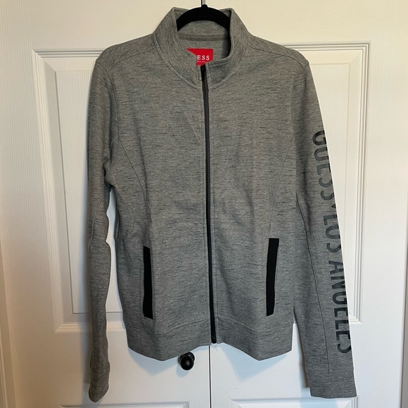Guess Track Suit Jacket (Gray,Used, Small) - Picture 2 of 5